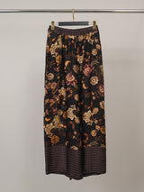 Pantalon fluide imprimé floral à taille élastiquée – KD7789VS-22