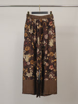 Pantalon fluide imprimé floral à taille élastiquée – KD7789VS-22