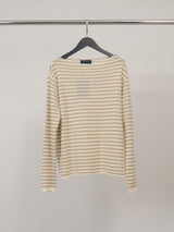 Pull rayé en laine et cachemire à col bateau – HYC6631