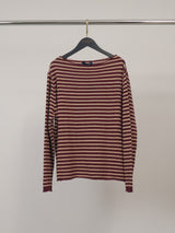Pull rayé en laine et cachemire à col bateau – HYC6631