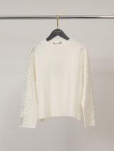 Pull en maille à manches ornées de strass – DSY9696