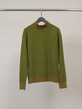 Pull col montant laine & cachemire contrasté – HYC8225