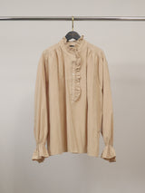 Chemise ample en velours de coton à col volanté – DB14266CO