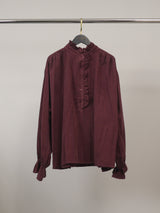 Chemise ample en velours de coton à col volanté – DB14266CO
