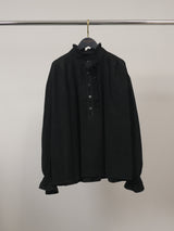 Chemise ample en velours de coton à col volanté – DB14266CO