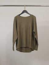Pull oversize en maille chinée à coupe ample – HY13563
