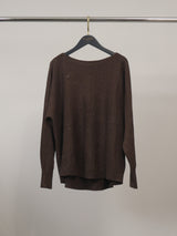 Pull oversize en maille chinée à coupe ample – HY13563