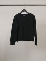 Pull en maille à bords côtelés et détails scintillants – DSY9596