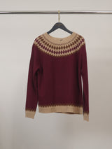 Pull en laine et cachemire à motif jacquard – HYC91086