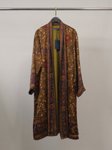 Veste kimono longue satinée à imprimé floral bohème – KD88035VS-48