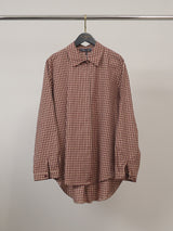 Chemise longue à petits carreaux et coupe ample – THS50320Q11