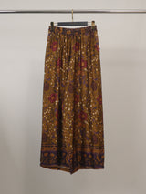 Pantalon large satiné à imprimé floral bohème – KD7789VS-48