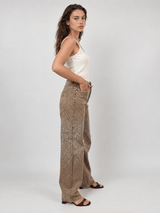 Pantalon jean large à effet strass dégradé – PF5409-24