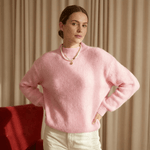 Charger l'image dans la galerie, Pull col montant en kid mohair et alpaga PJ24370