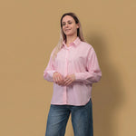 Load image into Gallery viewer, Oversized striped shirt with back print SSC81326