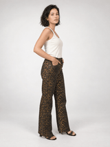 Pantalon jean léopard coupe droite – SD8055