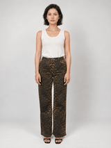 Pantalon jean léopard coupe droite – SD8055