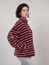 Veste peluche rayée zippée – SSG50751