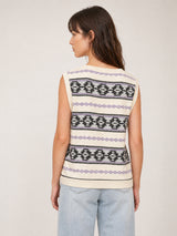 Débardeur en coton texturé jacquard graphique SY7690