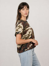 T-shirt en coton stretch à motif camouflage TDM12124JC16