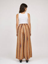 Pantalon large fluide en viscose à rayures TDM19123-76