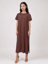 Robe longue rayée en coton TDM20524-4