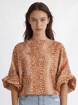 Blouse col bateau mouchetée – TDM28126PC121