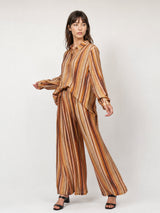 Chemise fluide en viscose à rayures TDM50320-76