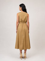 Robe longue col V sans manches TDM50326