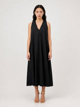 Robe longue col V sans manches TDM50326