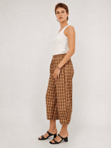 Pantalon à carreaux taille élastiquée – TDM67625-13