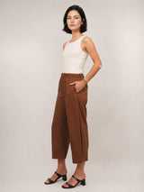 Pantalon uni taille élastique TDM67626