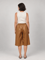 Bermuda large effet similicuir taille élastiquée – THS30326PE8