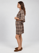 Robe ample à carreaux et manches bouffantes – THS35526QST1