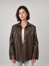 Chemise effet cuir ample – THS50320PE8