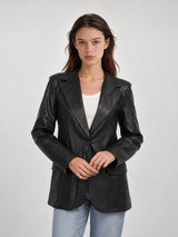 Blazer effet cuir à coupe droite – THS55320PE8