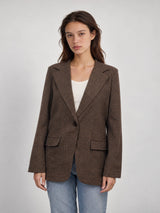 Veste blazer structurée à carreaux – THS55320PO1