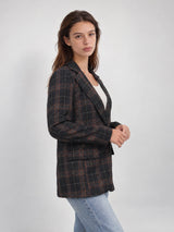 Veste blazer structurée à carreaux – THS55320PO2