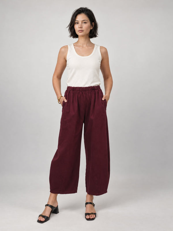 Pantalon large en coton – THS67625GA