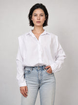 Chemise courte en coton, bas élastiqué – THS67626PN