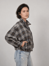 Veste zippée à carreaux – THS72226QST