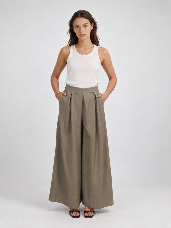Jupe-culotte large à plis – THS76726FL1