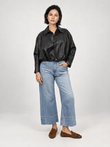 Veste ample en similicuir – THS82025PE8