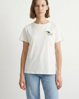 T-shirt col rond en coton brodé teckel YCM26188-2