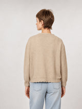 Pull col rond à bords fantaisie YF24189