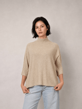 Pull col montant manches 3/4 YF370164