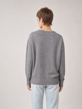 Pull col V côtelé YF570715