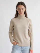 Pull maille douce col roulé à manches raglan – YF570717