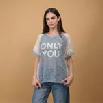 Charger l'image dans la galerie, T-shirt en dentelle bicolore Only You BCG03208