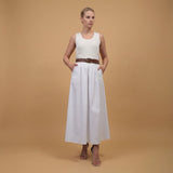 High-waisted flared maxi skirt TDM19323-6